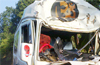 1 dead, 14 injured in tempo  lorry collision